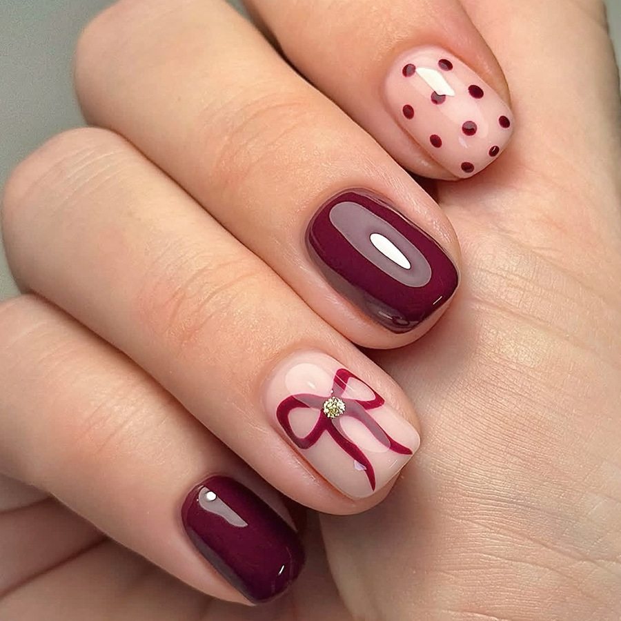 Resin Craft Material - Short Square Press On Nails Glossy