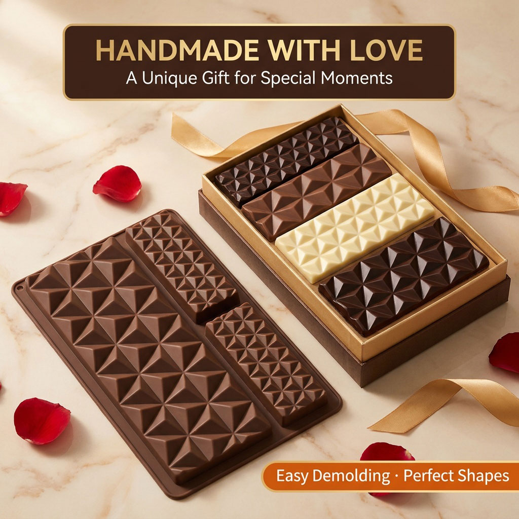 2-in-1 Silicone Chocolate Bar  - Silicone Mold Tray review and price