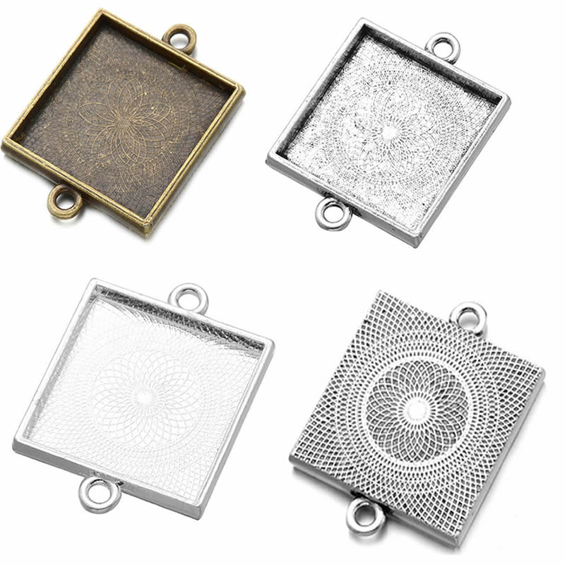 Onebeading Fit 25x25mm Square  - Bezels Set Pendant review and price