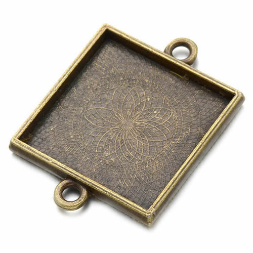 Onebeading Fit 25x25mm Square  - Bezels Set Pendant review and price