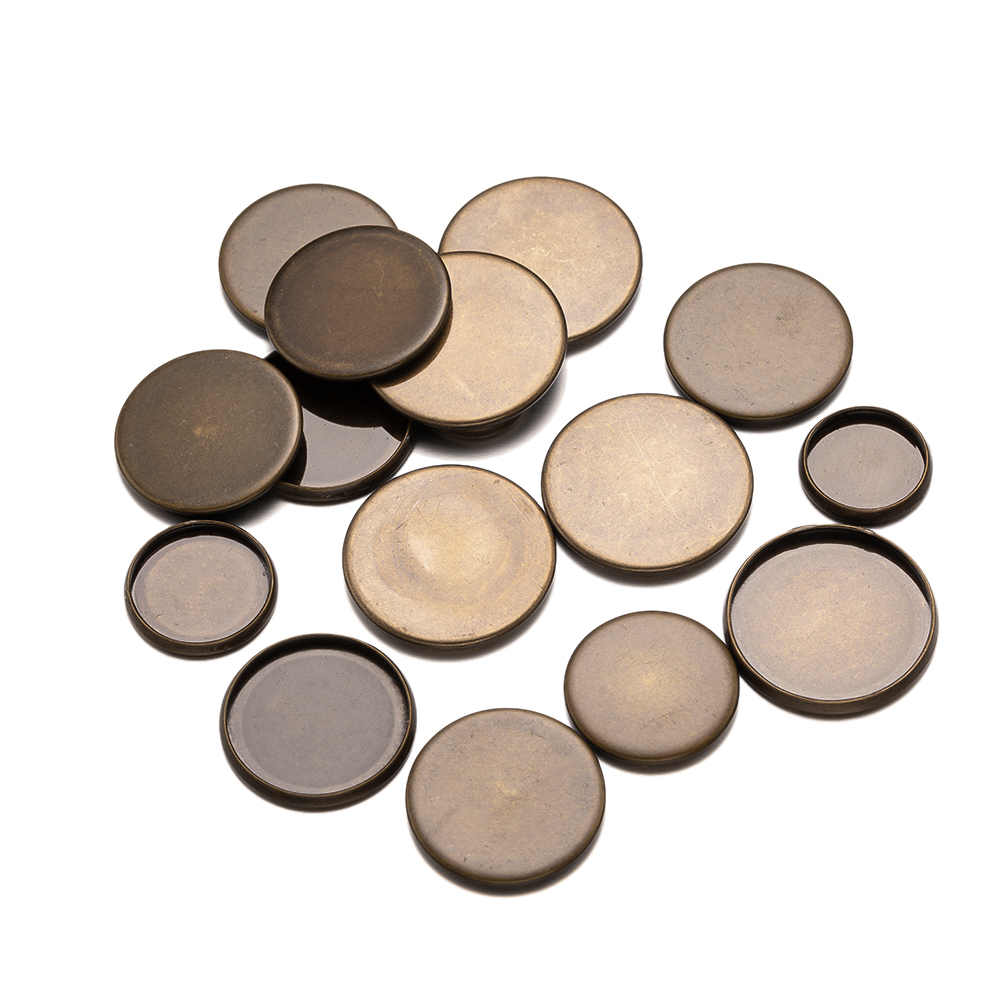 20pcs Antique Bronze Flat Roun - Bezels Set Pendant review and price