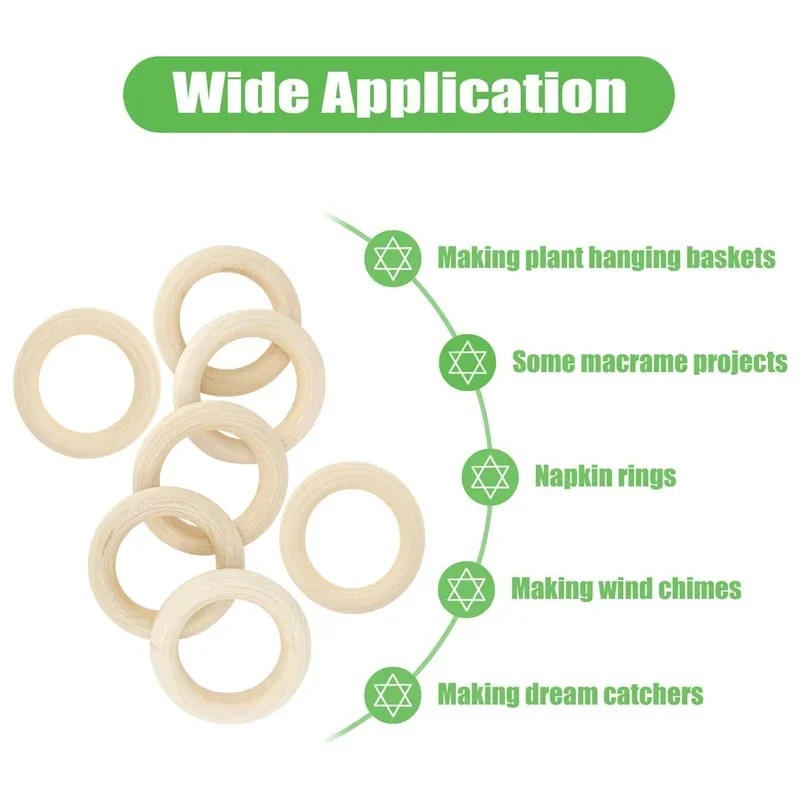 20pcs 30mm Unfinished Smooth W - Wood Ring Blank review and price