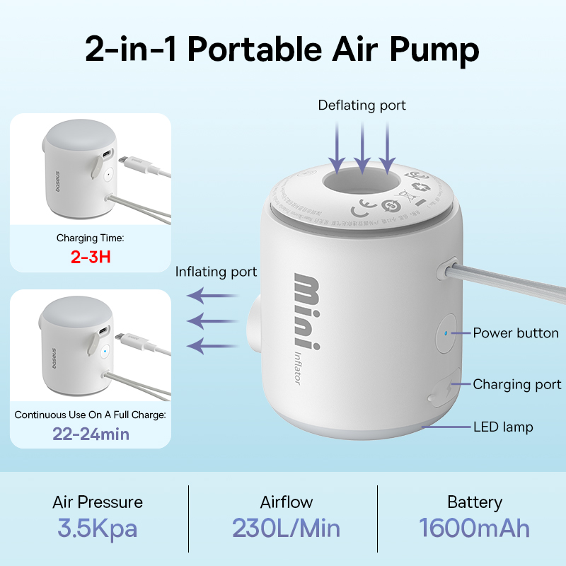 Baseus Mini Air Pump Portable  - Vacuum Chamber Small review and price