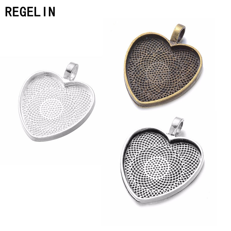 REGELIN Heart Cabochons Settin - Bezels Set Pendant review and price