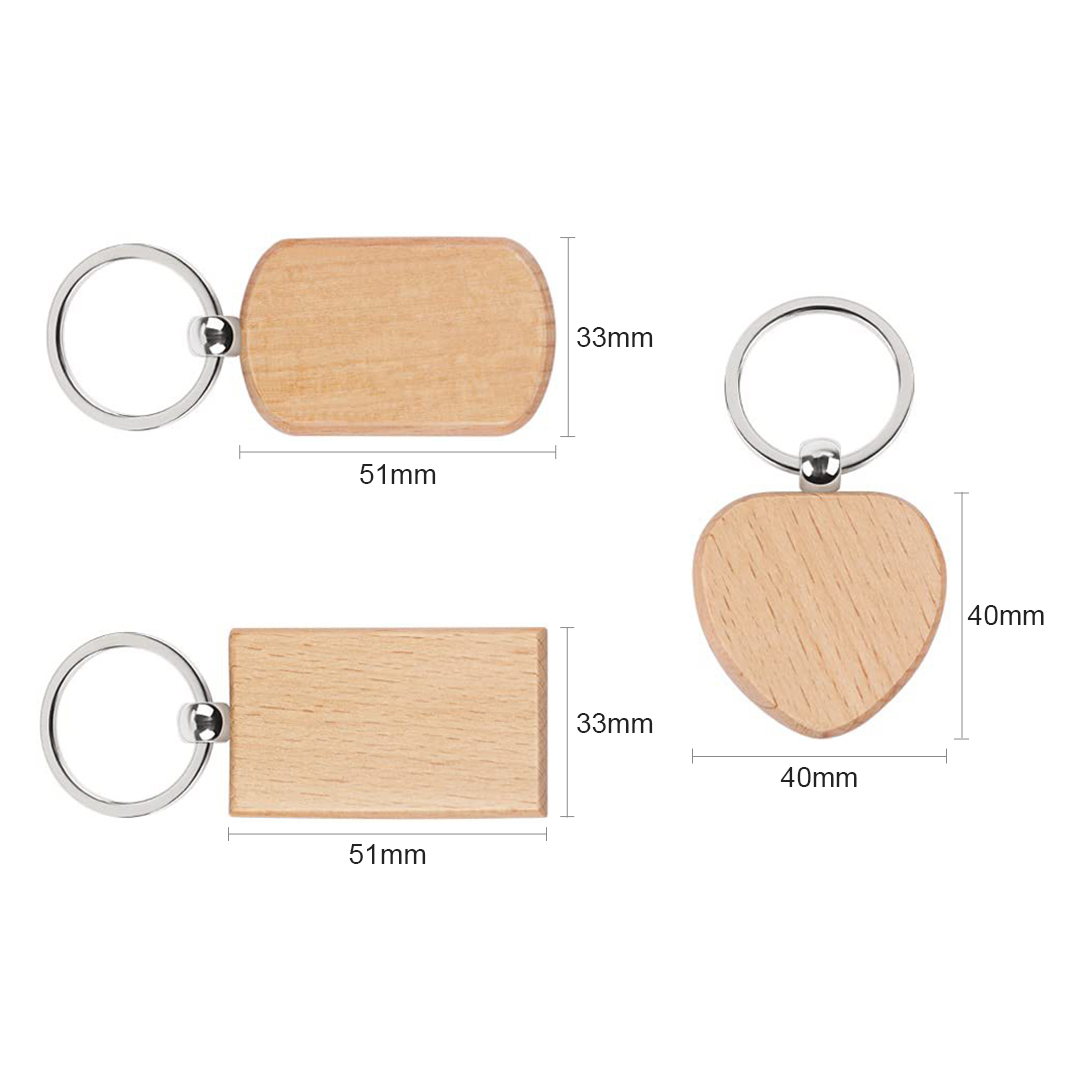 20PCS Unfinished Wood Keychain - Wood Ring Blank review and price