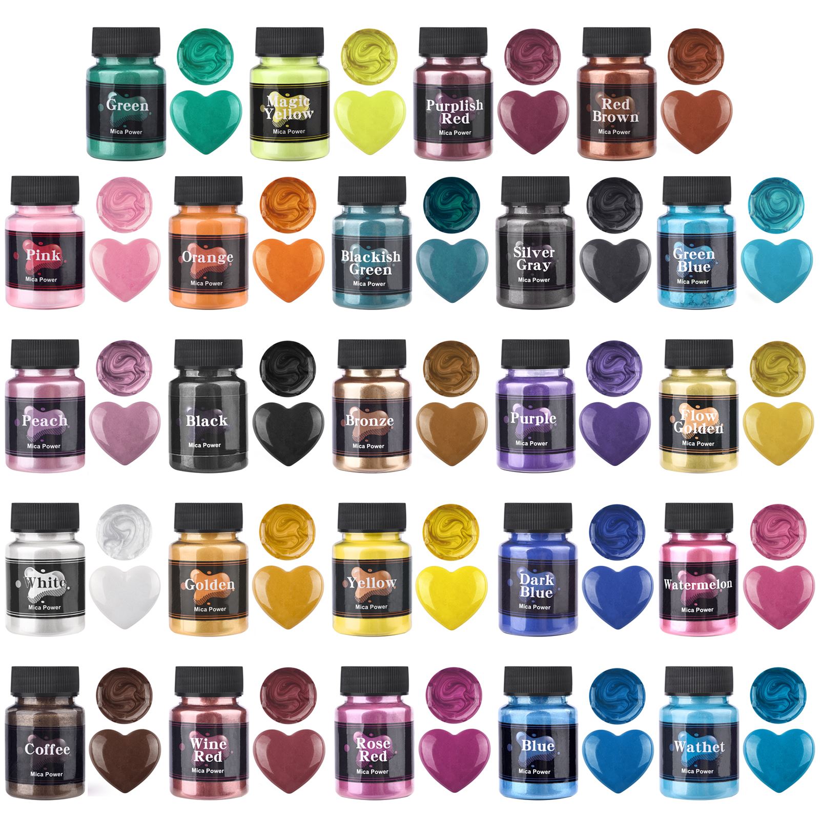 50ml 24 Colors Resin Pearl Pow - Resin Pigment Set review and price