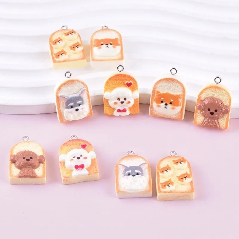 10Pcs Cute Toast Dog Resin Pen - Resin Craft Material review and price