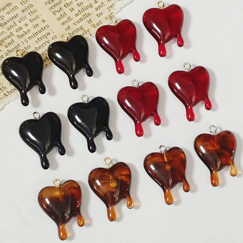 10pcs Drop Blood Heart-shaped  - Resin Craft Projects review and price
