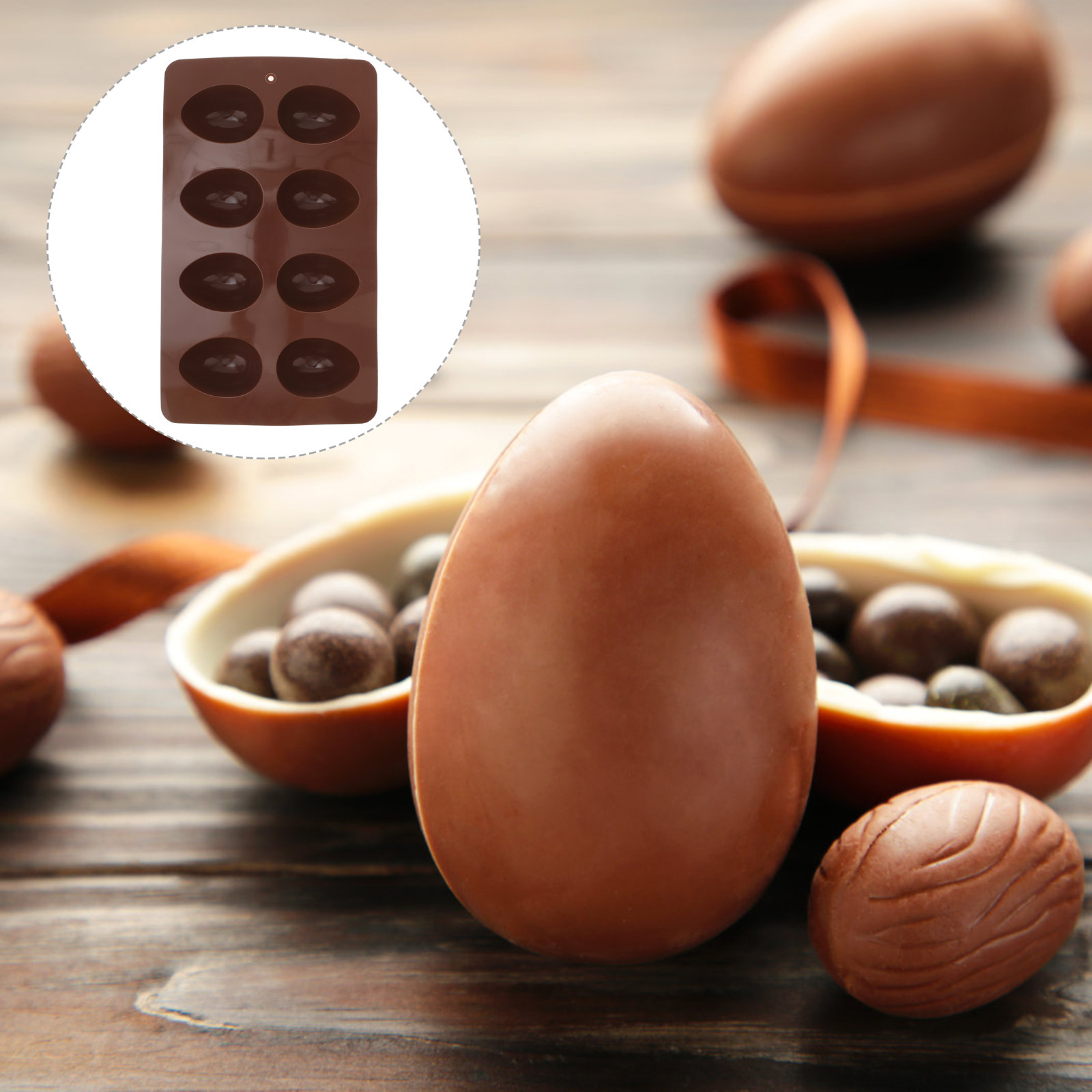 8 Cavity Easter Egg Silicone C - Silicone Mold Tray review and price