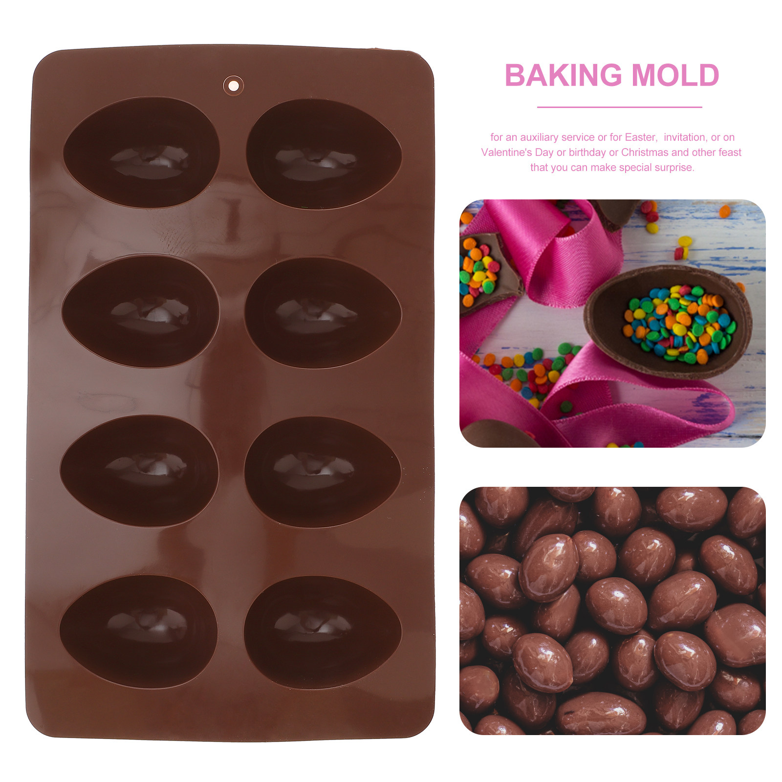 8 Cavity Easter Egg Silicone C - Silicone Mold Tray review and price