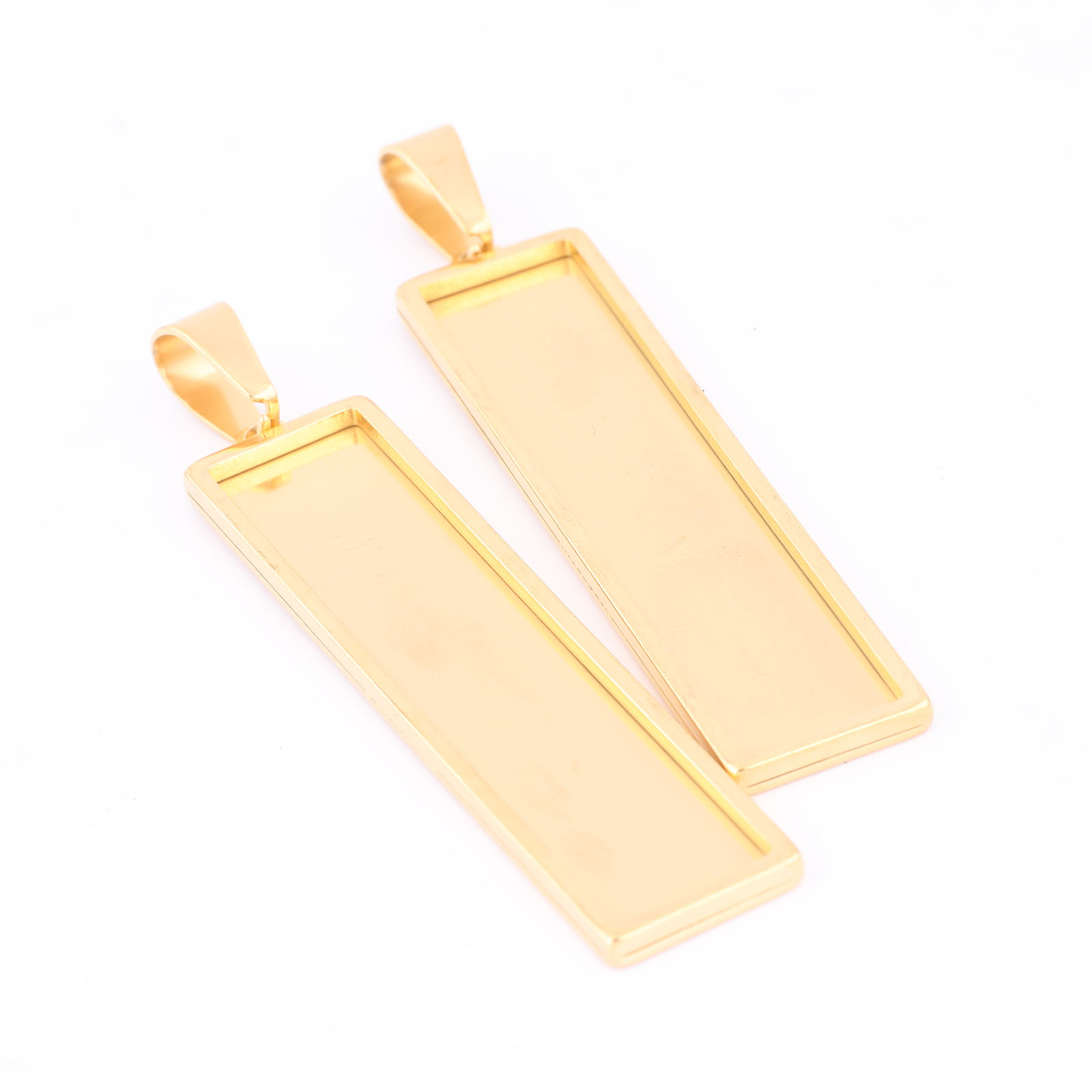 5pcs Stainless Steel Gold Plat - Bezels Set Pendant review and price