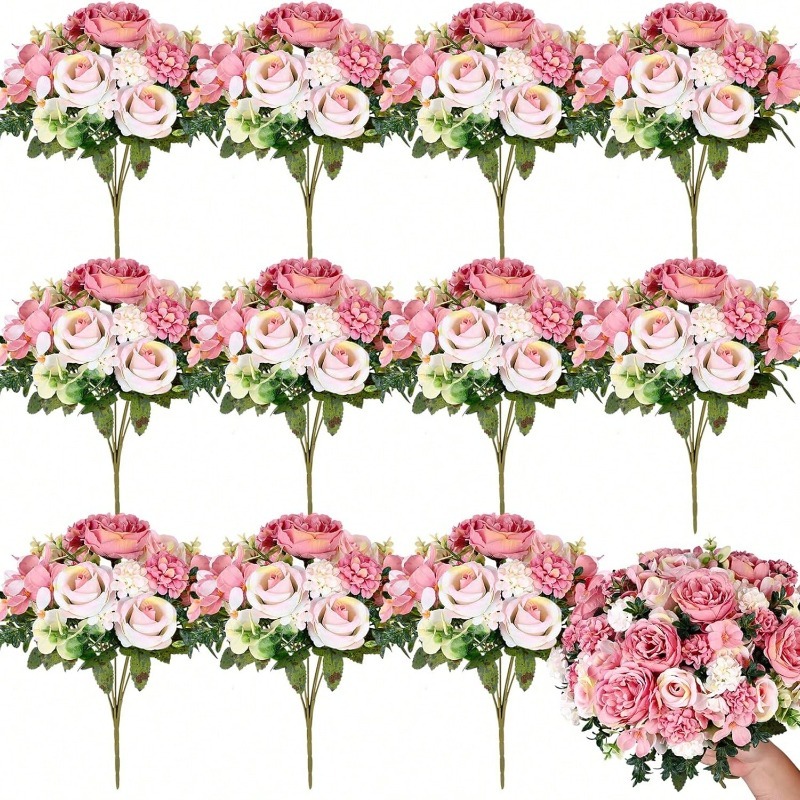 32cm Silk Artificial Rose Bouq - Dried Flower Bulk review and price