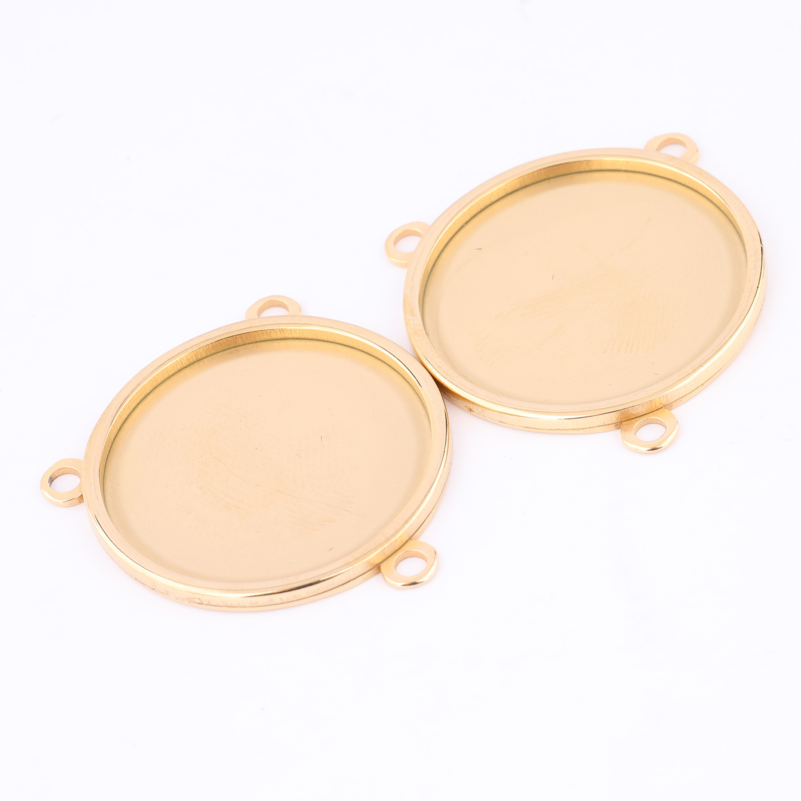 5pcs Stainless Steel Gold Plat - Bezels Set Pendant review and price