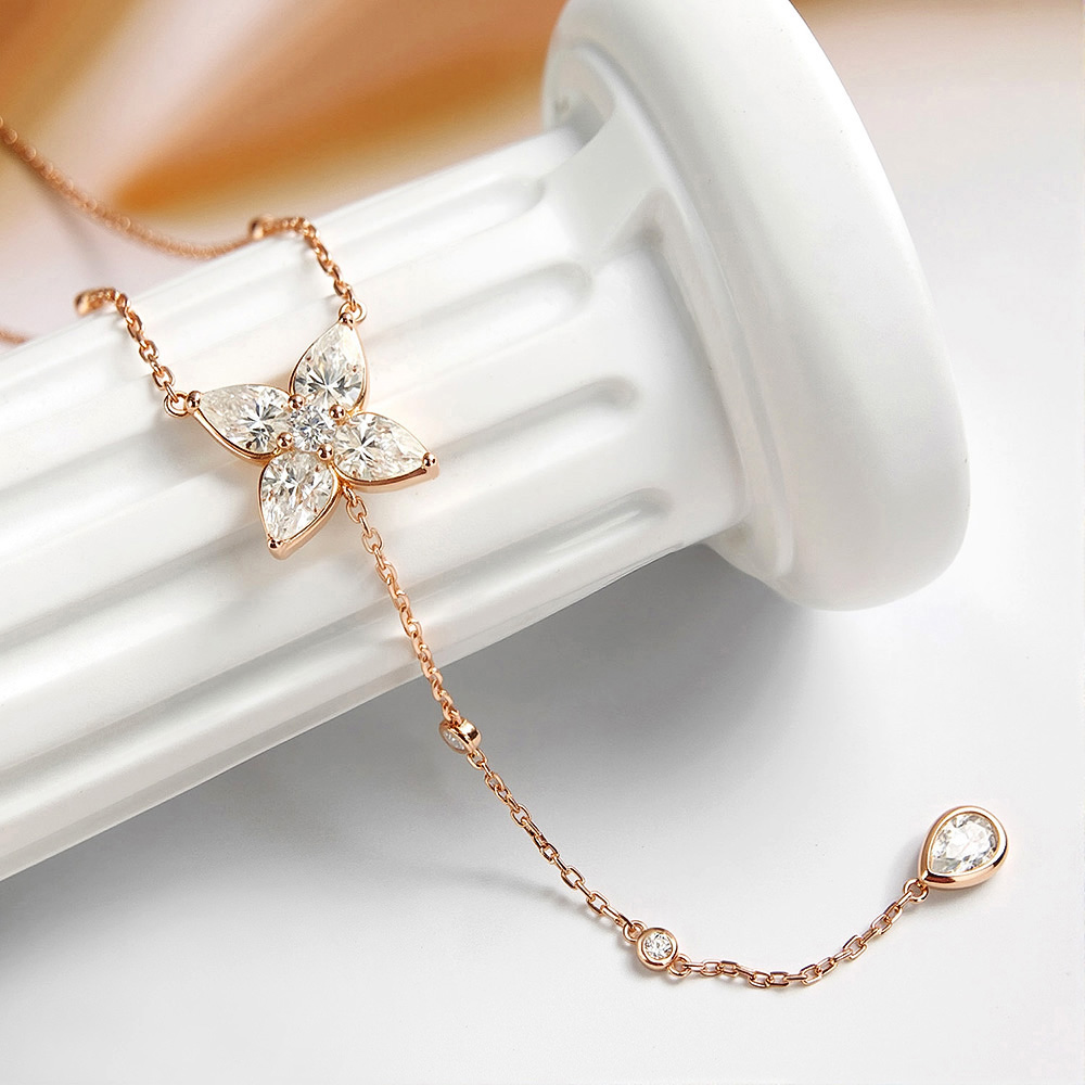 Bezel Set All Moissanite Penda - Bezels Set Pendant review and price
